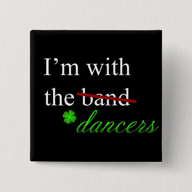 Bóton Quadrado 5.08cm Com o botão 1 dos dançarinos (Frente)