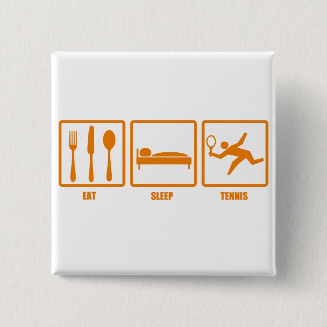 Bóton Quadrado 5.08cm Coma o tênis do sono (Frente)