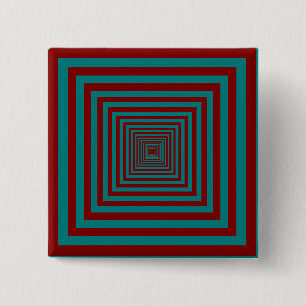 Bóton Quadrado 5.08cm Combinação de duas cores/Combinação de duas cores