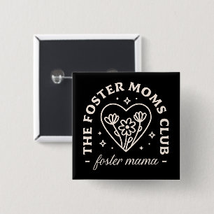 Bóton Quadrado 5.08cm Combinação de grupos de suporte do Foster Care mãe