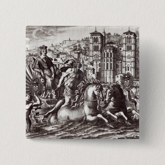 Bóton Quadrado 5.08cm Comemoração da alegoria (Frente)