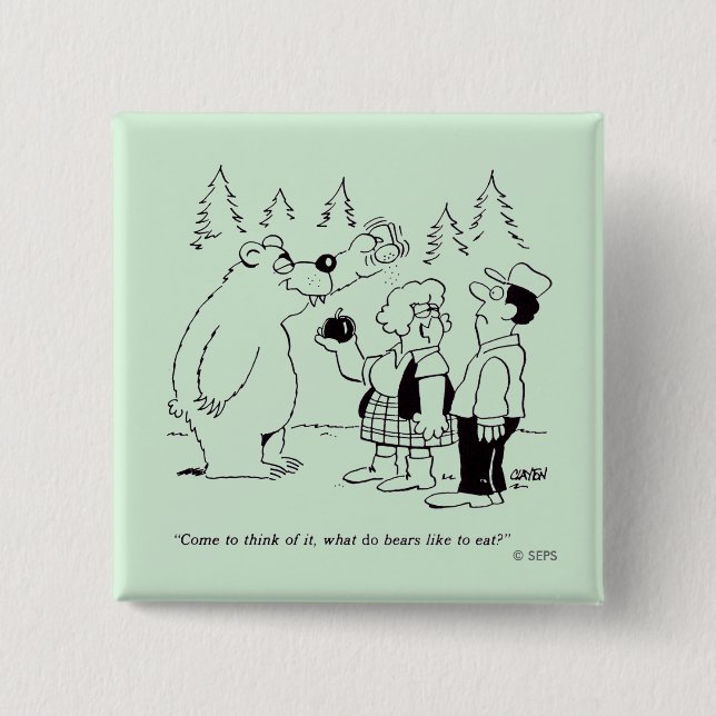 Bóton Quadrado 5.08cm Comensal dos ursos (Frente)