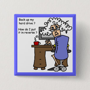 Bóton Quadrado 5.08cm Cómico alternativo do disco rígido