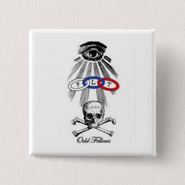 Bóton Quadrado 5.08cm companheiros impares (Frente)