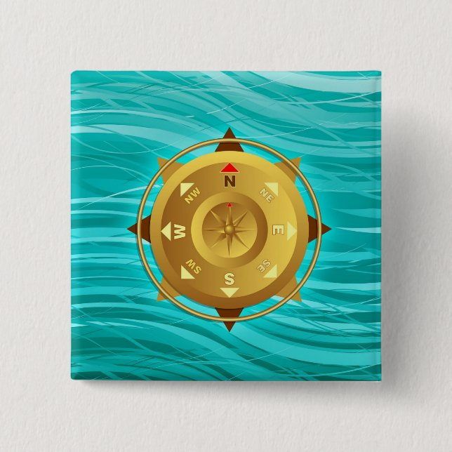 Bóton Quadrado 5.08cm Compass (Frente)