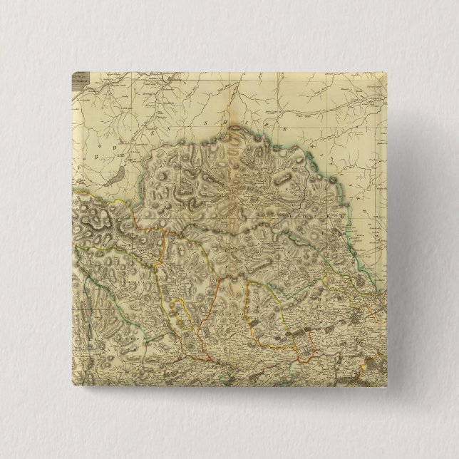 Bóton Quadrado 5.08cm Composto de Angusshire (Frente)