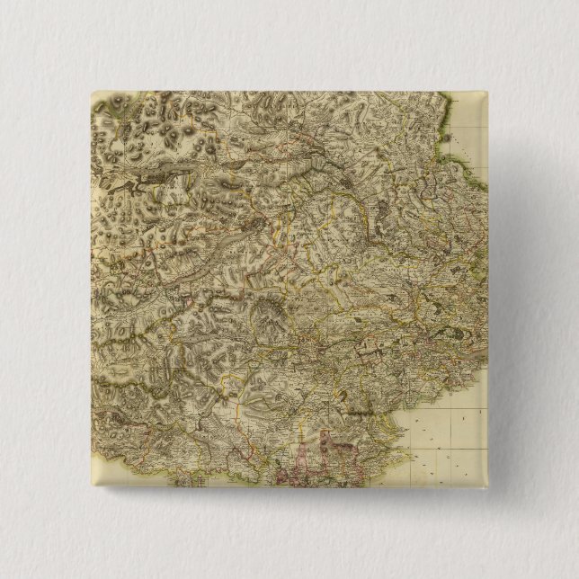 Bóton Quadrado 5.08cm Composto de Perthshire (Frente)