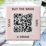 Bóton Quadrado 5.08cm Comprar A Noiva Um Bachelorette de Código QR Perso<br><div class="desc">Carregue um código QR, adicione texto e crie facilmente seu botão personalizado. Clique em EDIT DESIGN para alterar a cor de fundo ou a cor do texto. Você pode TRANSFERIR este DESIGN para outros produtos do Zazzle e ajustá-lo ao ajustado da maioria dos itens do Zazzle. Os designs Standard Studio...</div>