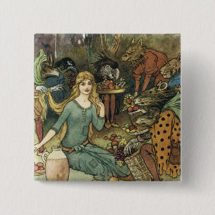 Bóton Quadrado 5.08cm Comprar de nós com um Ouro