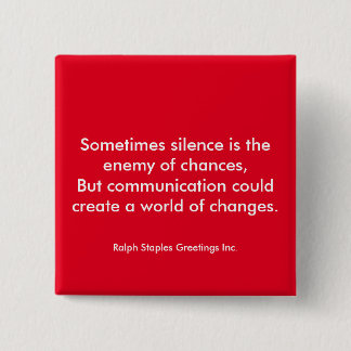 Bóton Quadrado 5.08cm comunicação
