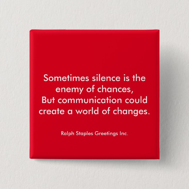 Bóton Quadrado 5.08cm comunicação (Frente)