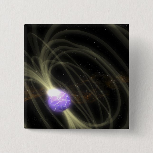 Bóton Quadrado 5.08cm Concepção artística da magneta SGR 1806-20 (Frente)