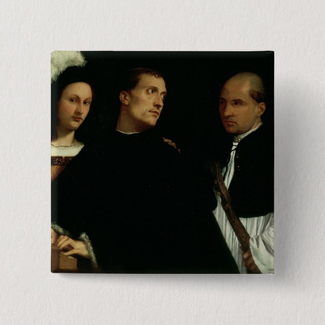 Bóton Quadrado 5.08cm Concerto interrompido, c.1512 (Frente)