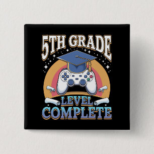 Bóton Quadrado 5.08cm Concluído no Nível da 5ª Série Graduação Jogos Gam
