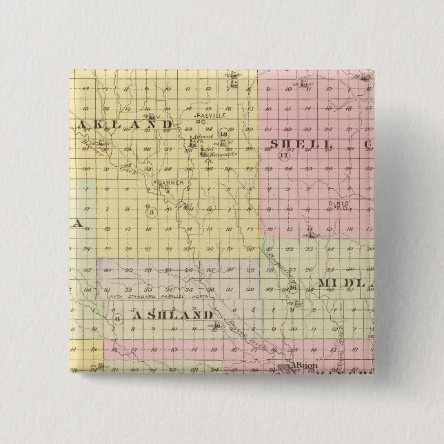 Bóton Quadrado 5.08cm Condado de Boone (Frente)