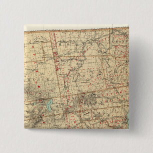 Bóton Quadrado 5.08cm Condado de Clinton