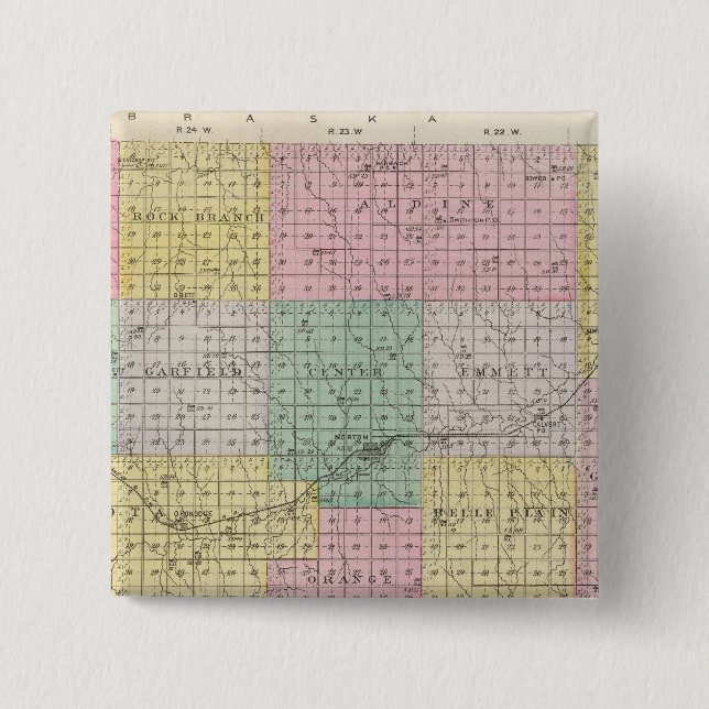 Bóton Quadrado 5.08cm Condado de Norton (Frente)