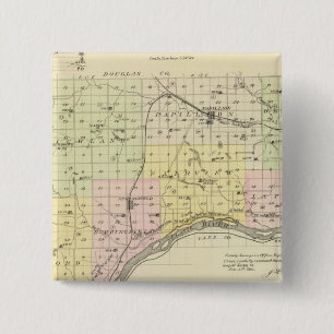 Bóton Quadrado 5.08cm Condado de Sarpy