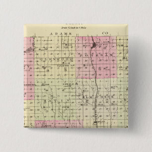 Bóton Quadrado 5.08cm Condado de Webster