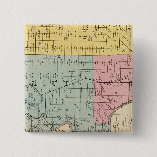 Bóton Quadrado 5.08cm Condado de Yolo 1 (Frente)