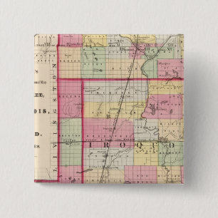 Bóton Quadrado 5.08cm Condados de Kankakee, Iroquois, Ford