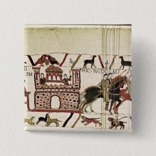 Bóton Quadrado 5.08cm Conde Harold da tapeçaria de Bayeux ao duque de