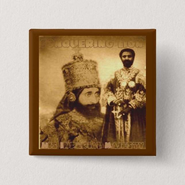 Bóton Quadrado 5.08cm Conquistando o botão do leão (Frente)
