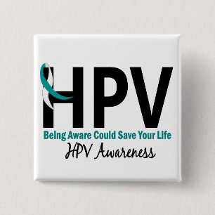 Bóton Quadrado 5.08cm Consciência 3 de HPV