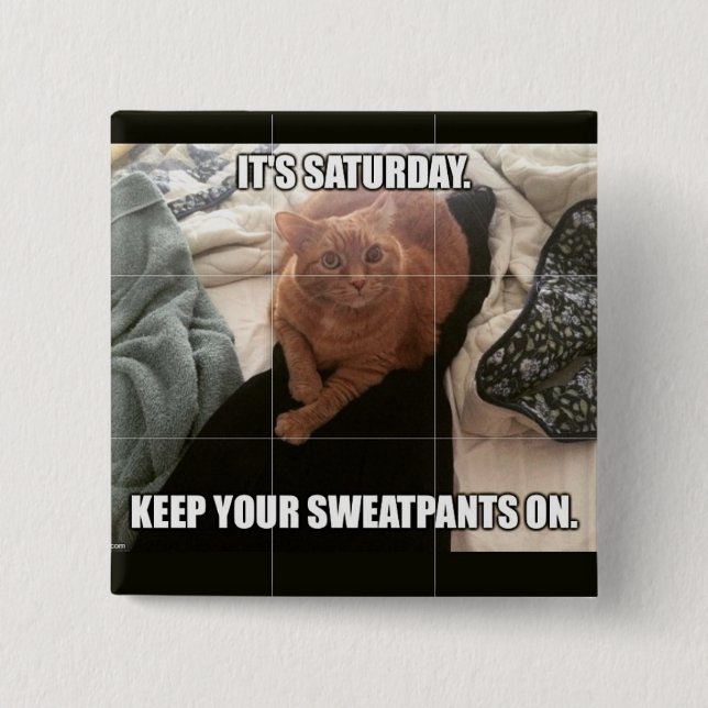 Bóton Quadrado 5.08cm Conselho de sábado (Frente)