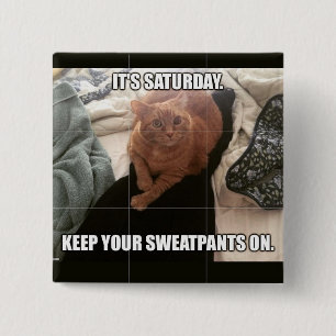 Bóton Quadrado 5.08cm Conselho de sábado