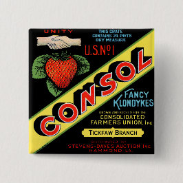 Bóton Quadrado 5.08cm Consol Rico Klondykes Strawberries