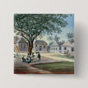 Bóton Quadrado 5.08cm Construções do missionário, St Johns, Antígua