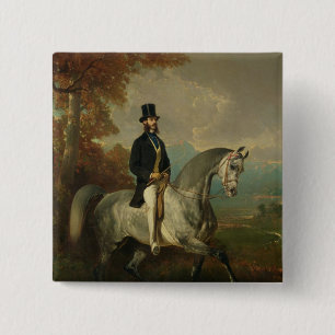 Bóton Quadrado 5.08cm Contagem Alfred de Montgomery 1850-60