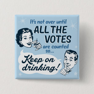 Bóton Quadrado 5.08cm Contar todos os votos   Botão   Retro Funny