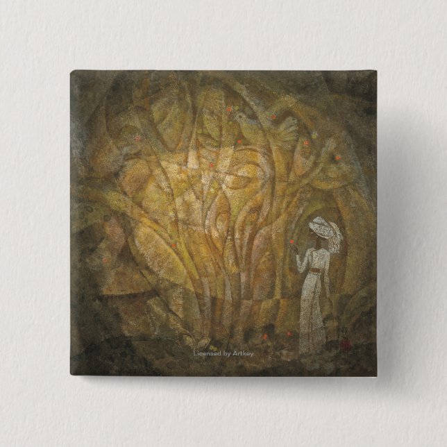 Bóton Quadrado 5.08cm Conto de fadas (Frente)