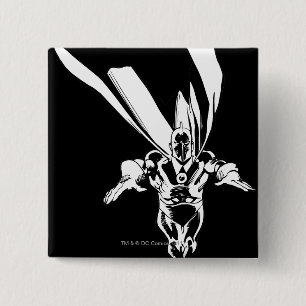 Bóton Quadrado 5.08cm Contorno do Dr. Fate Flying