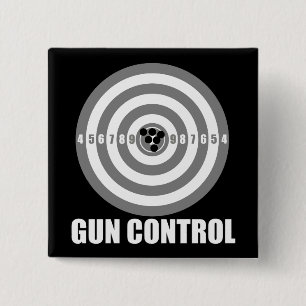Bóton Quadrado 5.08cm controlo de armas do bullseye