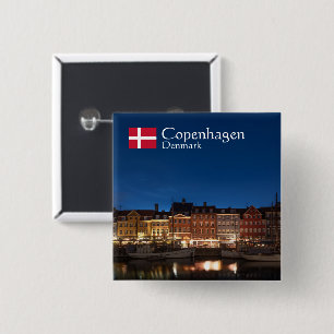 Bóton Quadrado 5.08cm Copenhaga Dinamarca