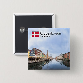 Bóton Quadrado 5.08cm Copenhaga Dinamarca