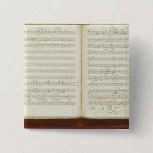Bóton Quadrado 5.08cm Cópia autógrafo 'do Flute mágico