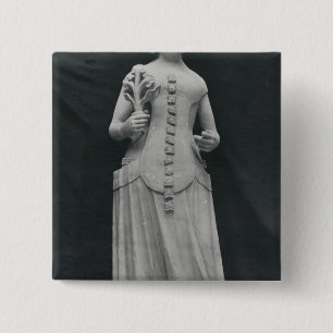 Bóton Quadrado 5.08cm Cópia de uma estátua de Isabella de Baviera