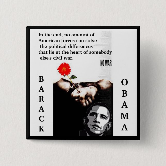 Bóton Quadrado 5.08cm cópia do no_war_mahmood, na extremidade, nenhuma (Frente)