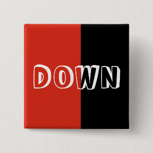 Bóton Quadrado 5.08cm Cor Do Pino Do Crachá Para Baixo Do Condado