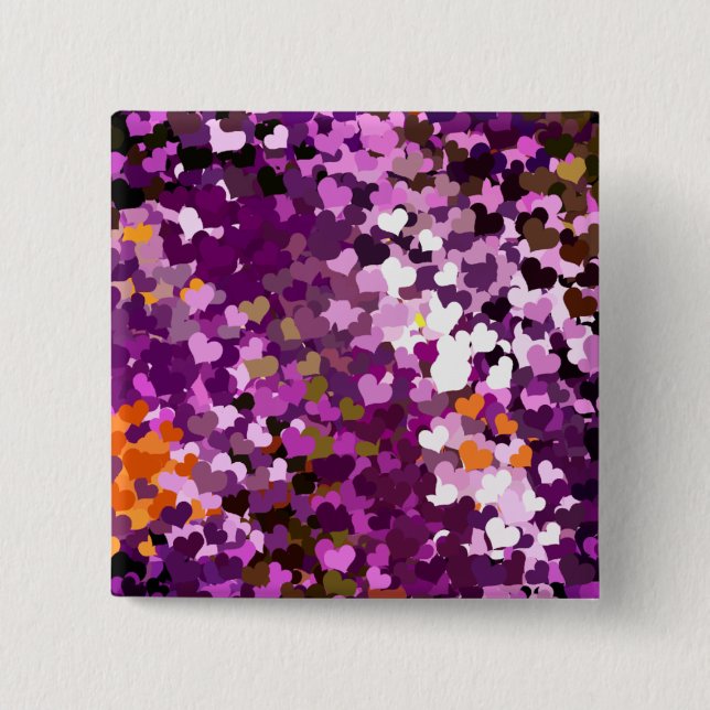 BÓTON QUADRADO 5.08CM CORAÇÕES (Frente)