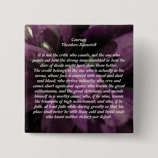 Bóton Quadrado 5.08cm Coragem (Frente)