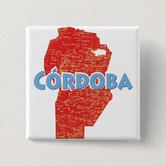 Bóton Quadrado 5.08cm Córdova (Frente)