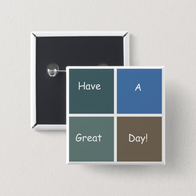 Bóton Quadrado 5.08cm Cores verificadas de Barbados (Frente & Verso)