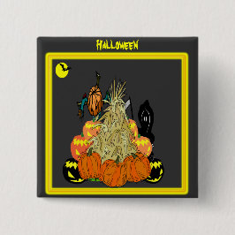 Bóton Quadrado 5.08cm Cornstalk assombrado -