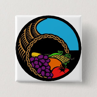 Bóton Quadrado 5.08cm Cornucopia Escura