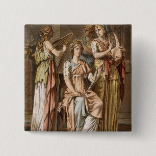 Bóton Quadrado 5.08cm Coro das mulheres israelitas, trajes para "Esther"